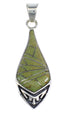 Southwestern Sterling Silver And Turquoise Pendant VX54880